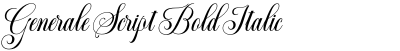 Generale Script Bold Italic
